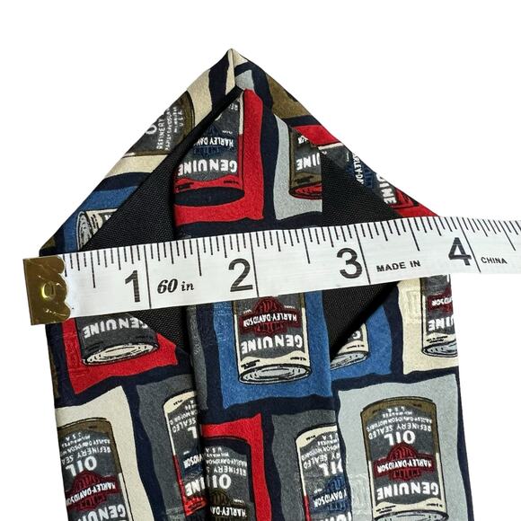 Genuine Harley Davidson 1998 Oil Can Tie Vintage 100% Silk Ralph Marlin & Co. - Picture 7 of 9
